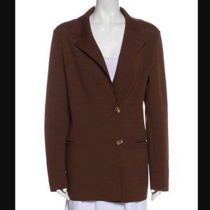 Nanushka Aira Single Breast Stretch Knit Blazer M